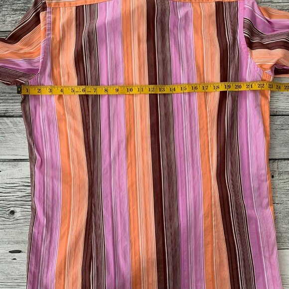 Jack Lipson Sport Casual Striped Print Flip Cuff Shirt - Picture 11 of 13